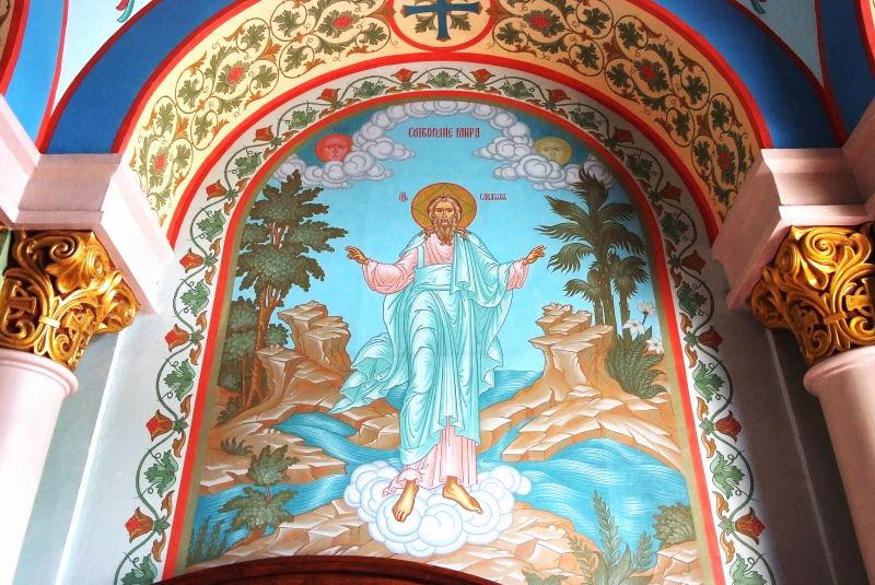 3308-里加-俄羅斯東正教堂-內廳濕壁畫.JPG