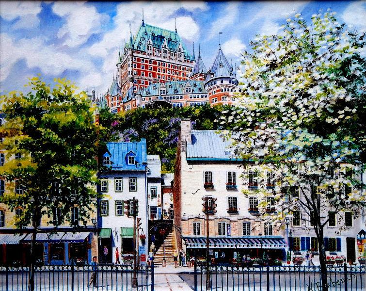 3220-魁北克-舊市區.藝品街-油畫.JPG